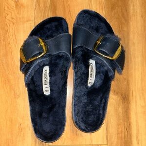 Birkenstock Madrid Big Buckle Shearling Sandals